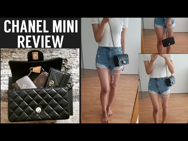 香奈儿迷你黑色 Review: Chanel Rectangle Mini Black Light Gold