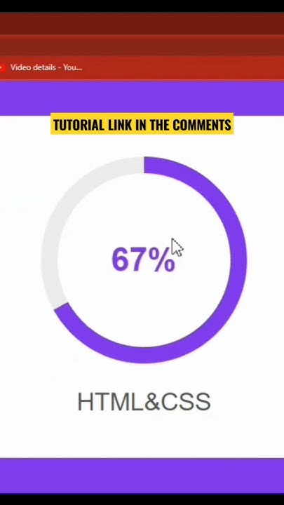 How to make a circular progress bar using HTML CSS and JavaScript - YouTube