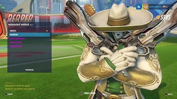 Overwatch: Reaper El Blanco Skin All Emotes, Poses, Intros and Weapons