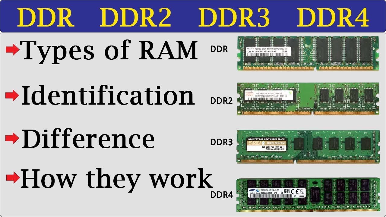 Different Types of RAM: DDR1 vs DDR2 vs DDR3 vs DDR4 | in Bengali - YouTube