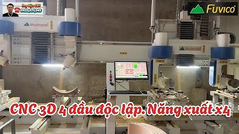 PRO-MASTER-T4X4 | Máy CNC 3D 4 đầu độc lập bàn kép x4 lần năng xuất trên cùng 1 sản phẩm gia công 