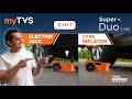 2-in-1 Electric Jack & Tyre Inflator by myTVS | 150 PSI Power | Super Duo Car Emergency Solution |