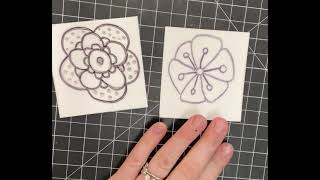 making the foam flower stamp