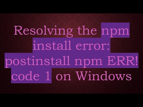 Resolving the npm
