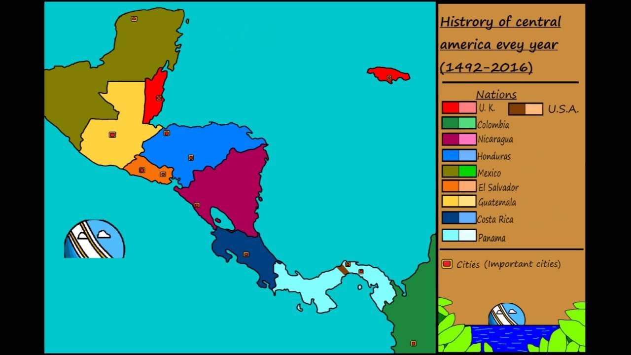 History Of Central America Timeline