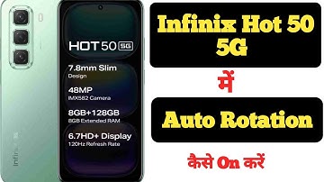 How to enable auto-rotation in Infinix Hot 50 5G || Infinix Hot 50 5G auto rotation mode ||