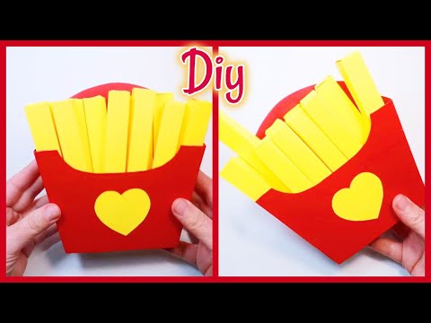 how to make french fries paper bag  McDonald's french fries bucket #french  fries bag # shorts 