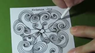 Embrace Joy - a daily tangle
