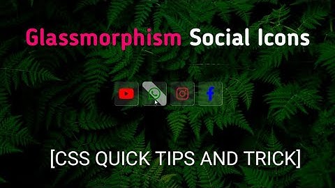 Glassmorphism | Shiny Glass Social Media Icon Hover Effects (Hindi/Urdu)
