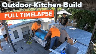 RTA Outdoor Kitchen Build Start to Finish | Full Time Lapse