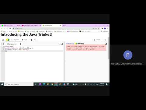 B1T3  JAVA CODING USING TRINKET