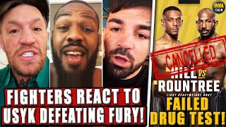 MMA Community REACT to Tyson Fury's loss to Oleksandr Usyk! Hill vs. Rountree CANCELLED! Belal-Sean