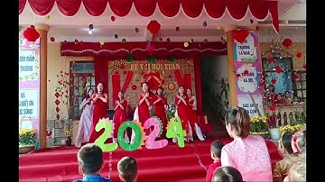 Bé vui đón tết. Chào mừng Xuân Giáp Thìn 2024. Trường mầm non Hồng Kỳ