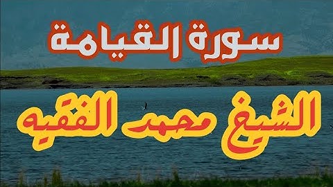 سورة القيامة بصوت القارىء محمد الفقيه