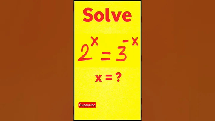 A nice exponential problem | math shorts | #maths #algebra #shorts #shortsfeed