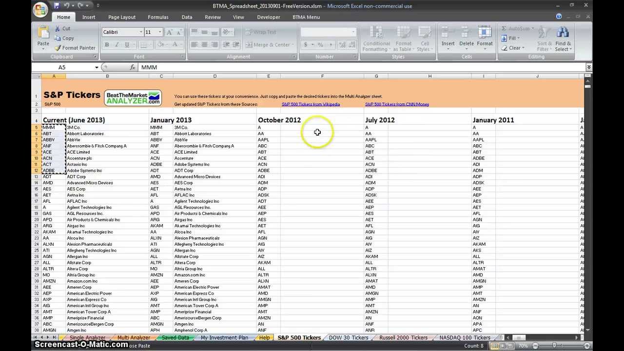 How do you find the ticker symbols for stocks?