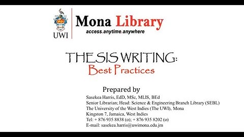 FST | Thesis Writing Workshop (2020)