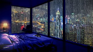 Rain Sounds for Sleeping  Sounds Rain and Thunder on Window  Overcome Insomnia, Relax, Study