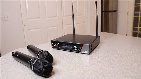 Dual Channel UHF Metal Wireless Mic System Review | Two Wireless Handheld Dynamic Microphones