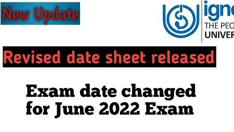 IGNOU June 2022 exam new revised date sheet released. @ExploreDiscover @AHHelpline