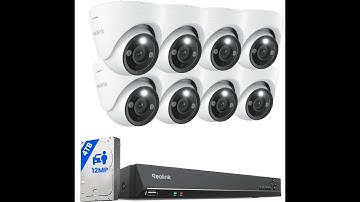 REOLINK 12MP PoE Security System | 8-Cam 16CH NVR with AI Detection & Color Night Vision