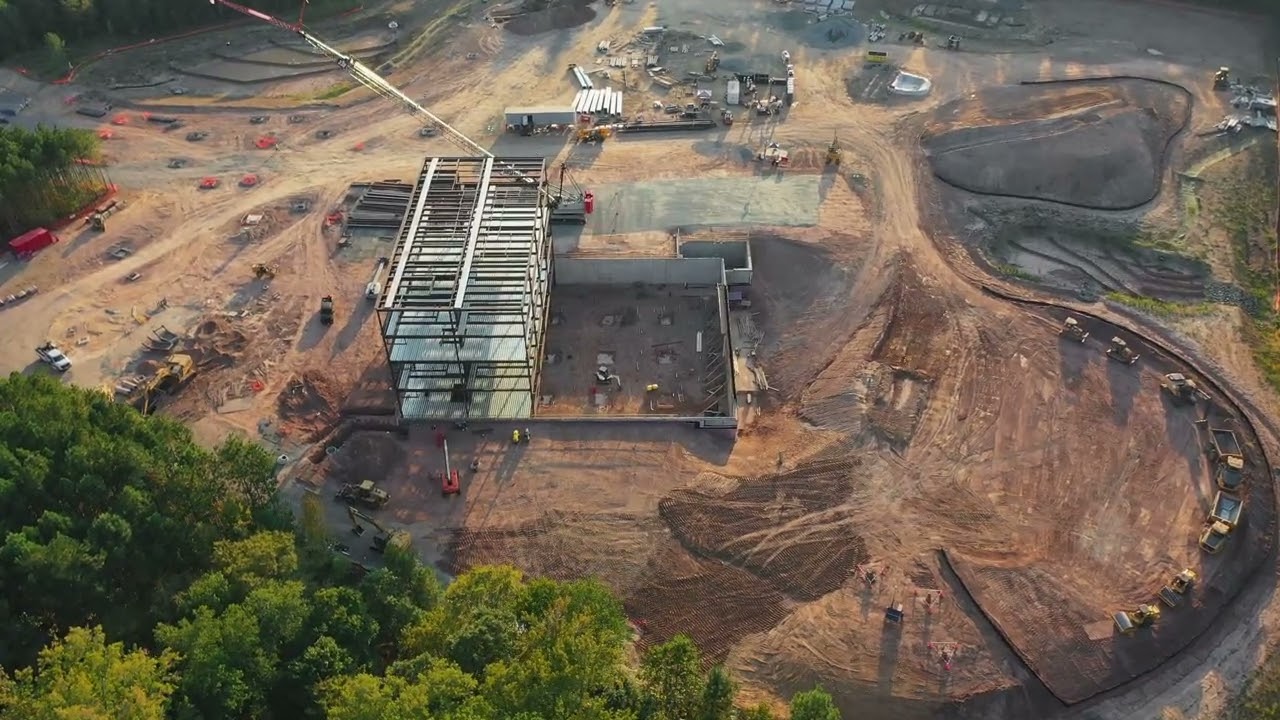 4k Drone Video Construction in Cary, NC near Duke Health Rd