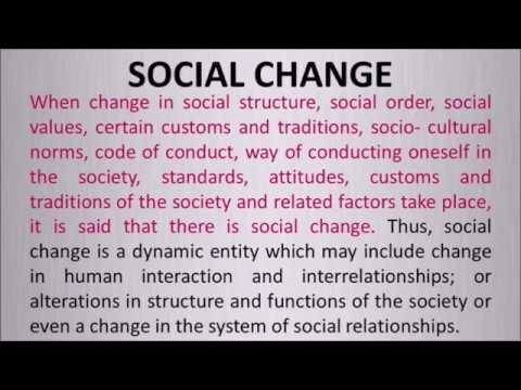 SOCIAL AND CULTURAL CHANGE