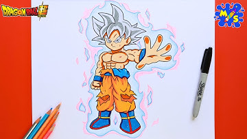How to Draw Goku Mastered Ultra Instinct (MUI) - Step by Step Tutorial
