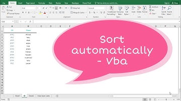 فرز وترتيب البيانات (sort) تلقائي بمجرد الكتابة - VBA
