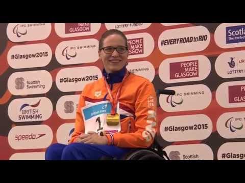 Women's 50m Backstroke S3 | Victory Ceremony | 2015 IPC Swimming World Championships Glasgow