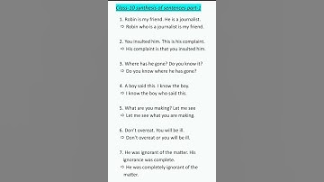 class-10 synthesis of sentences || Class-10 English question bank synthesis of sentence part-1