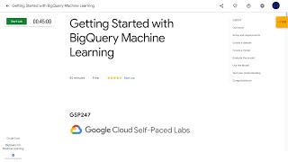 Qwiklabs | Getting Started with BigQuery Machine Learning [GSP247]