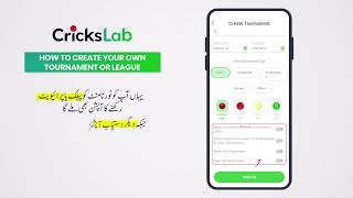 How to Create Your Own Tournament & League in CricksLab | Urdu Tutorial screenshot 3