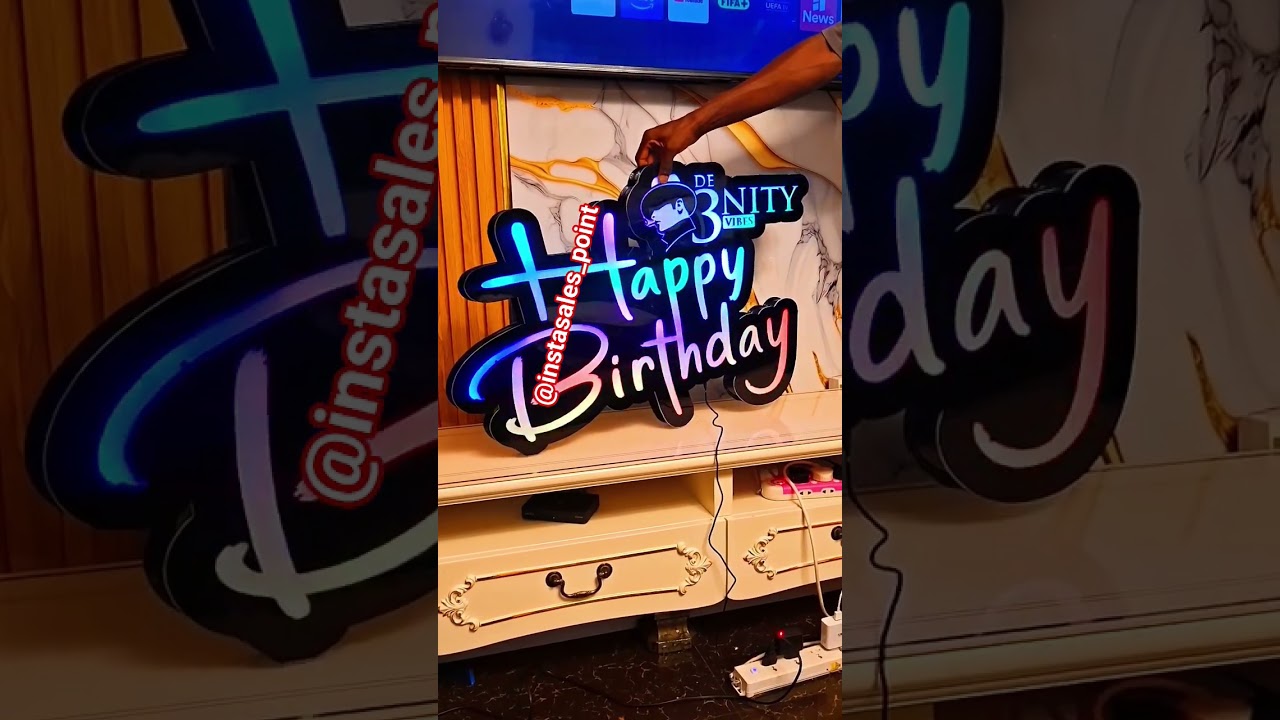 Happy Birthday Led Logo Display