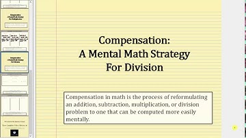 Mental Math: Division Using Compensation