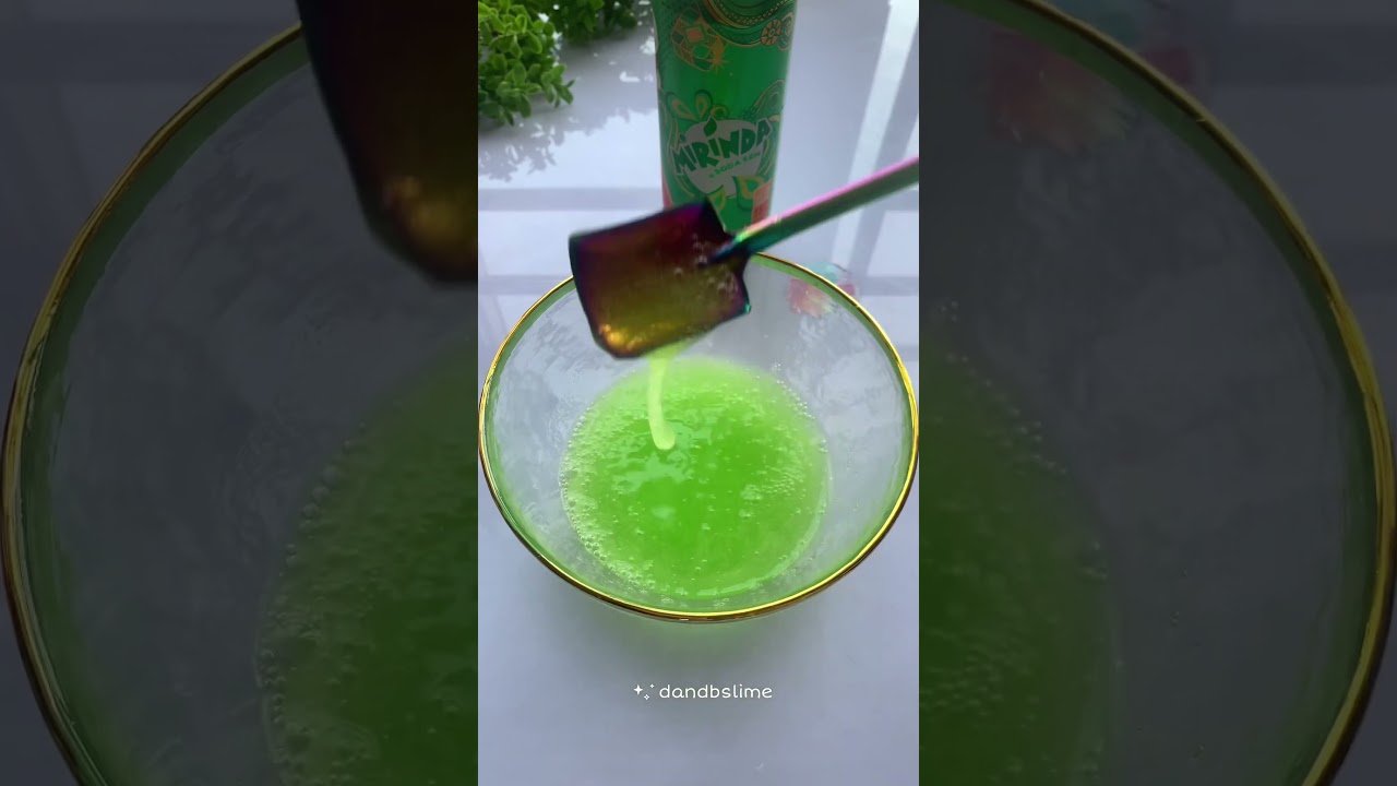 ⁣Making Water Slime with Mirinda Soda #slime #asmr #dandbslime