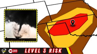 LIVE STORM CHASER: Level 3 Risk for STRONG WIND