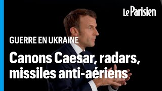 Emmanuel Macron promet radars, missiles antiaériens et canons aux Ukrainiens