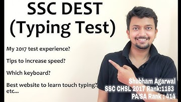 SSC CHSL Typing test experience | Improve typing speed | DEST Skill test 2018