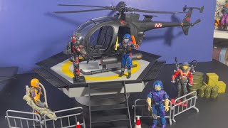 Helicopter and Helipad Click-N-Play Vehicle and Playset for use with GI Joe Cobra Action Figures