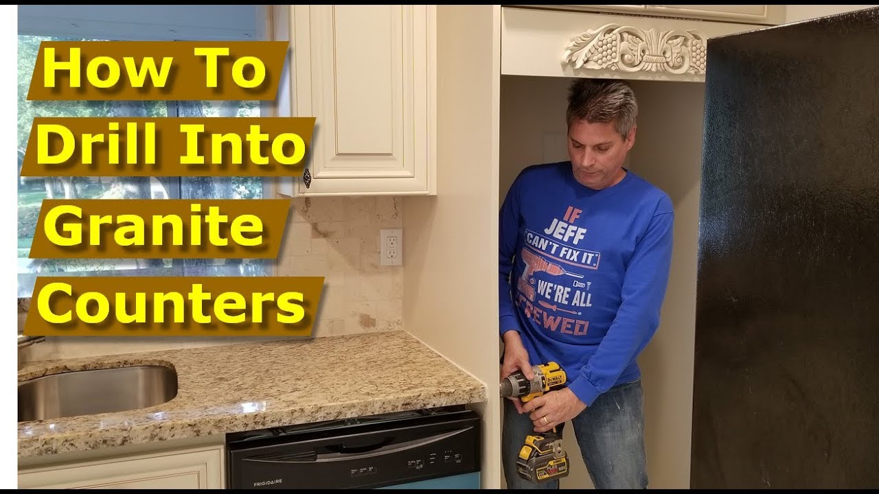 How To Drill Holes In Granite Countertops For Tapcon Screws Youtube