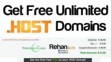 How To Get Free Unlimited Domains ( . Host) 2017 l RehanTech