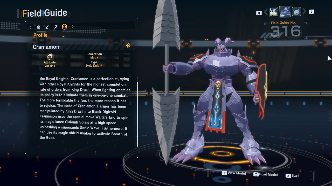 craniamon all digivolution/de-digivolution/profile Digimon Story Time Stranger