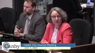 Canby URA and City Council Meeting for June 7, 2023