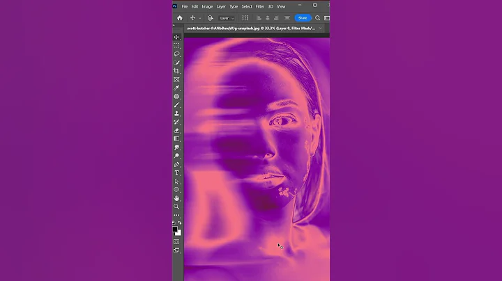 Motion Blur Gradient Photo Effect in photoshop #shorts  #adobephotoshop #photoshopedit