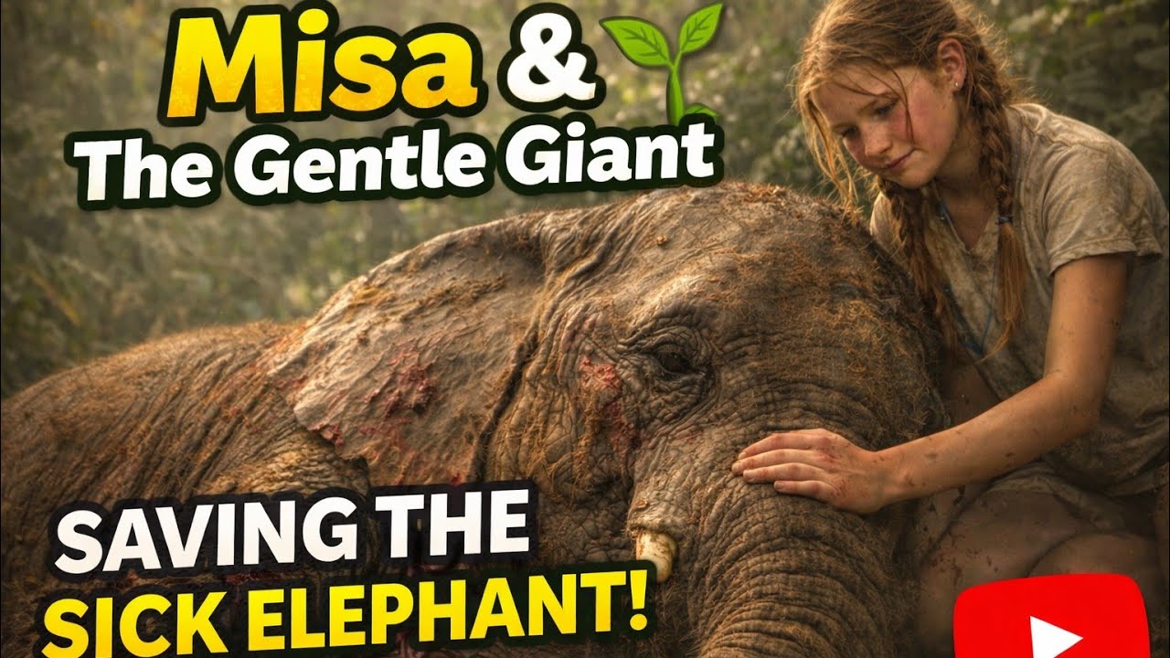 🌿 Misa and the Gentle Giant elephant 🐘