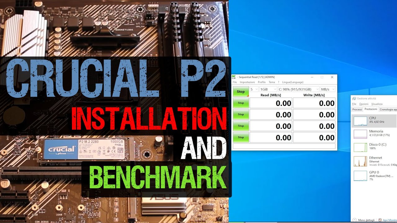 Crucial 1 To P2 M.2 PCIe NVMe SSD - Setup Game