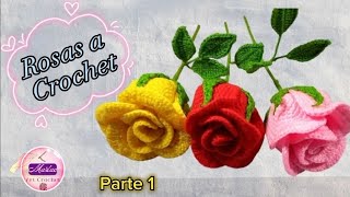 Rosas a Crochet Tejidas a Mano💜💯 Fácil y rápido de realizar. 💝💪 [PÉTALOS] ( parte 1)