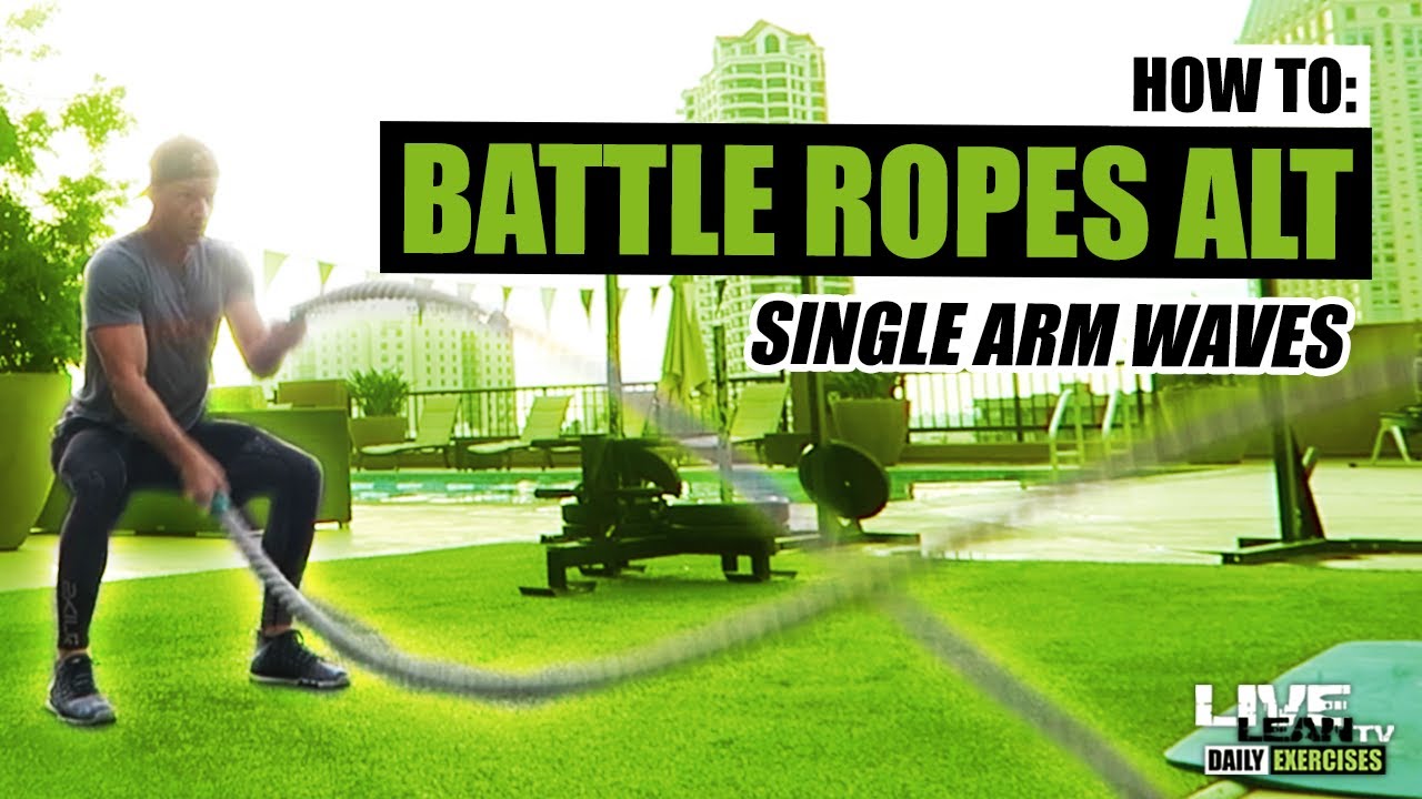 How To Do BATTLE ROPES ALTERNATING SINGLE ARM WAVES Exercise