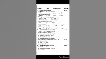6th Standard | SA-1 | Mathematics | Midterm Exam Question Paper | Summative Assessment-1 #Maths #FA1